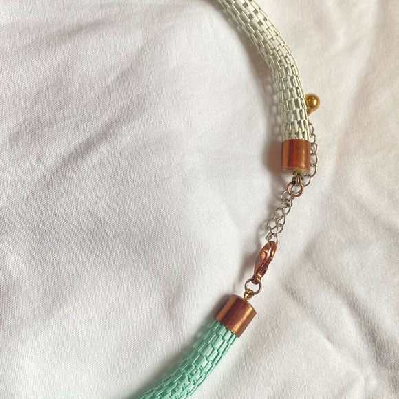 Pastel Tube Chain Choker Necklace - Picture 3 of 4